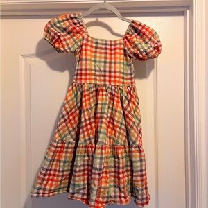Colorful Plaid Kids Casual Dress